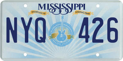 MS license plate NYQ426