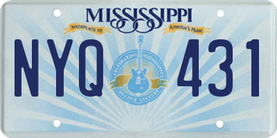 MS license plate NYQ431