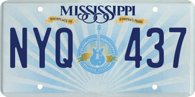 MS license plate NYQ437