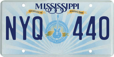 MS license plate NYQ440