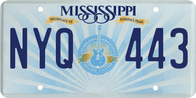 MS license plate NYQ443