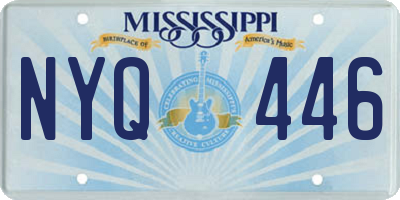 MS license plate NYQ446