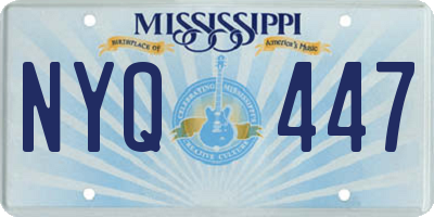 MS license plate NYQ447