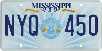 MS license plate NYQ450