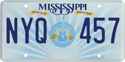 MS license plate NYQ457