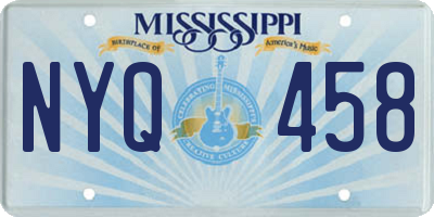 MS license plate NYQ458
