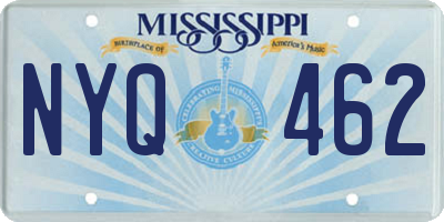 MS license plate NYQ462