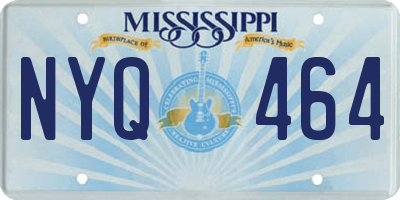 MS license plate NYQ464