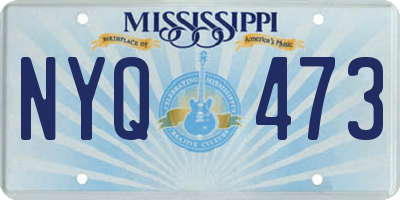 MS license plate NYQ473