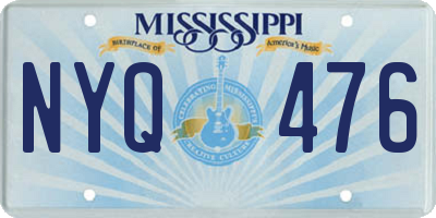 MS license plate NYQ476