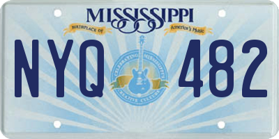 MS license plate NYQ482
