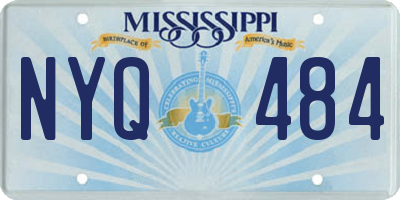 MS license plate NYQ484