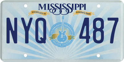 MS license plate NYQ487