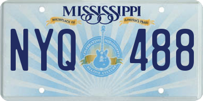 MS license plate NYQ488