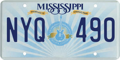 MS license plate NYQ490