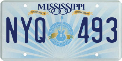 MS license plate NYQ493