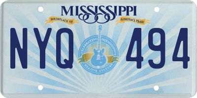 MS license plate NYQ494