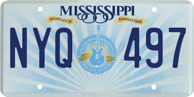 MS license plate NYQ497