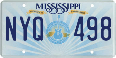 MS license plate NYQ498