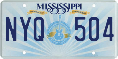 MS license plate NYQ504