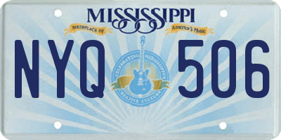 MS license plate NYQ506