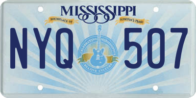 MS license plate NYQ507