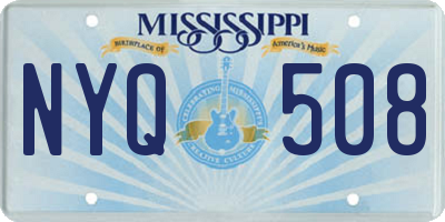 MS license plate NYQ508