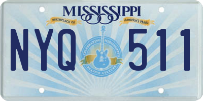 MS license plate NYQ511