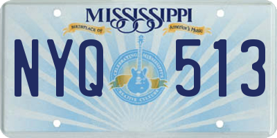 MS license plate NYQ513