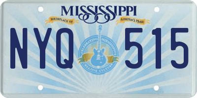MS license plate NYQ515