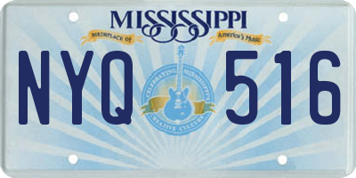 MS license plate NYQ516