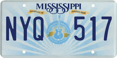 MS license plate NYQ517