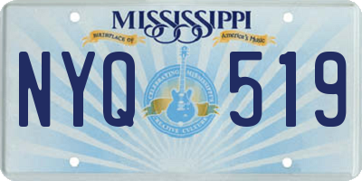MS license plate NYQ519