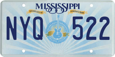 MS license plate NYQ522