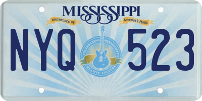 MS license plate NYQ523