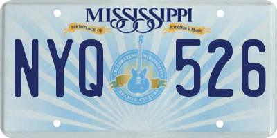 MS license plate NYQ526