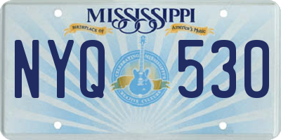 MS license plate NYQ530