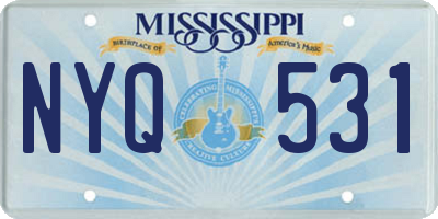 MS license plate NYQ531