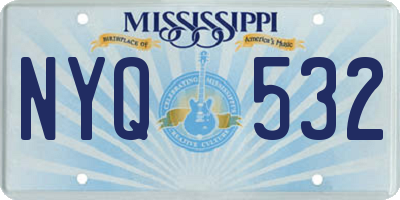 MS license plate NYQ532