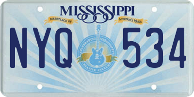 MS license plate NYQ534
