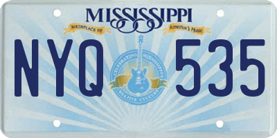 MS license plate NYQ535