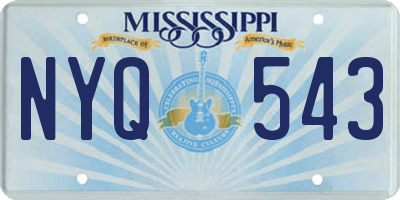 MS license plate NYQ543