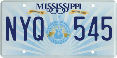 MS license plate NYQ545