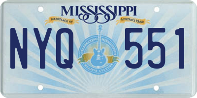 MS license plate NYQ551