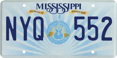 MS license plate NYQ552
