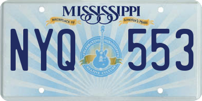 MS license plate NYQ553