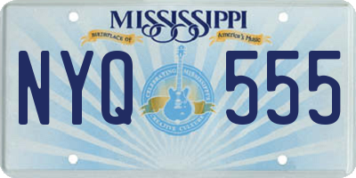 MS license plate NYQ555