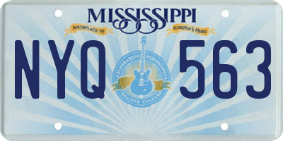 MS license plate NYQ563