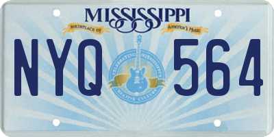 MS license plate NYQ564