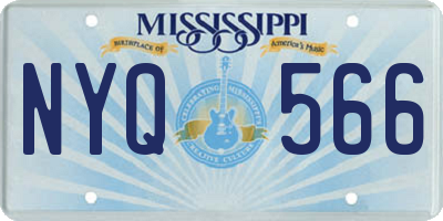 MS license plate NYQ566